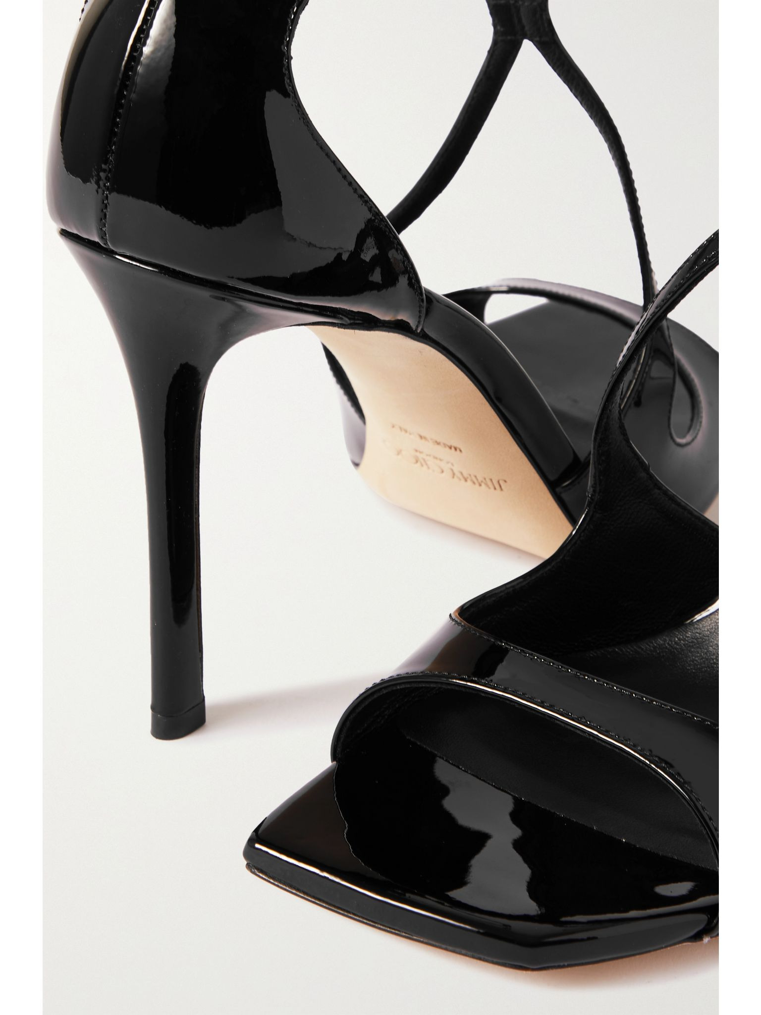 Azia 95 patent-leather sandals Black - 4