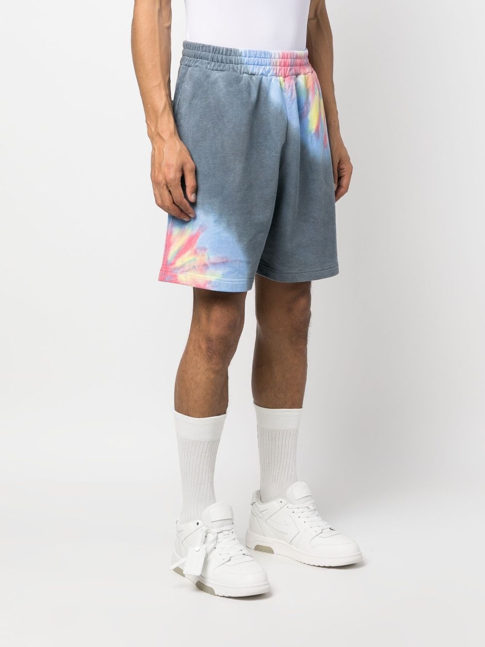 tie-dye print cotton shorts - 3