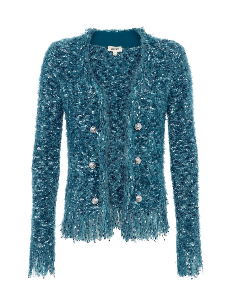 Azure Fringe Cardigan Blazer 1