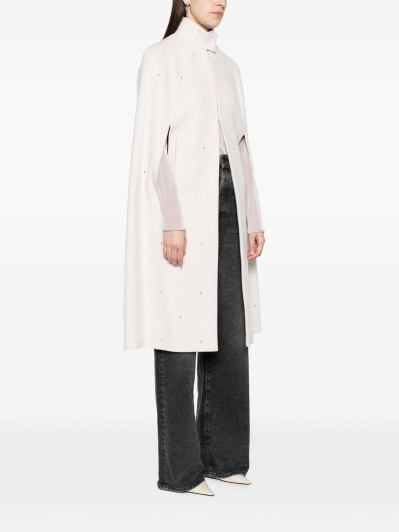funnel-neck crystal-embellished cape 3