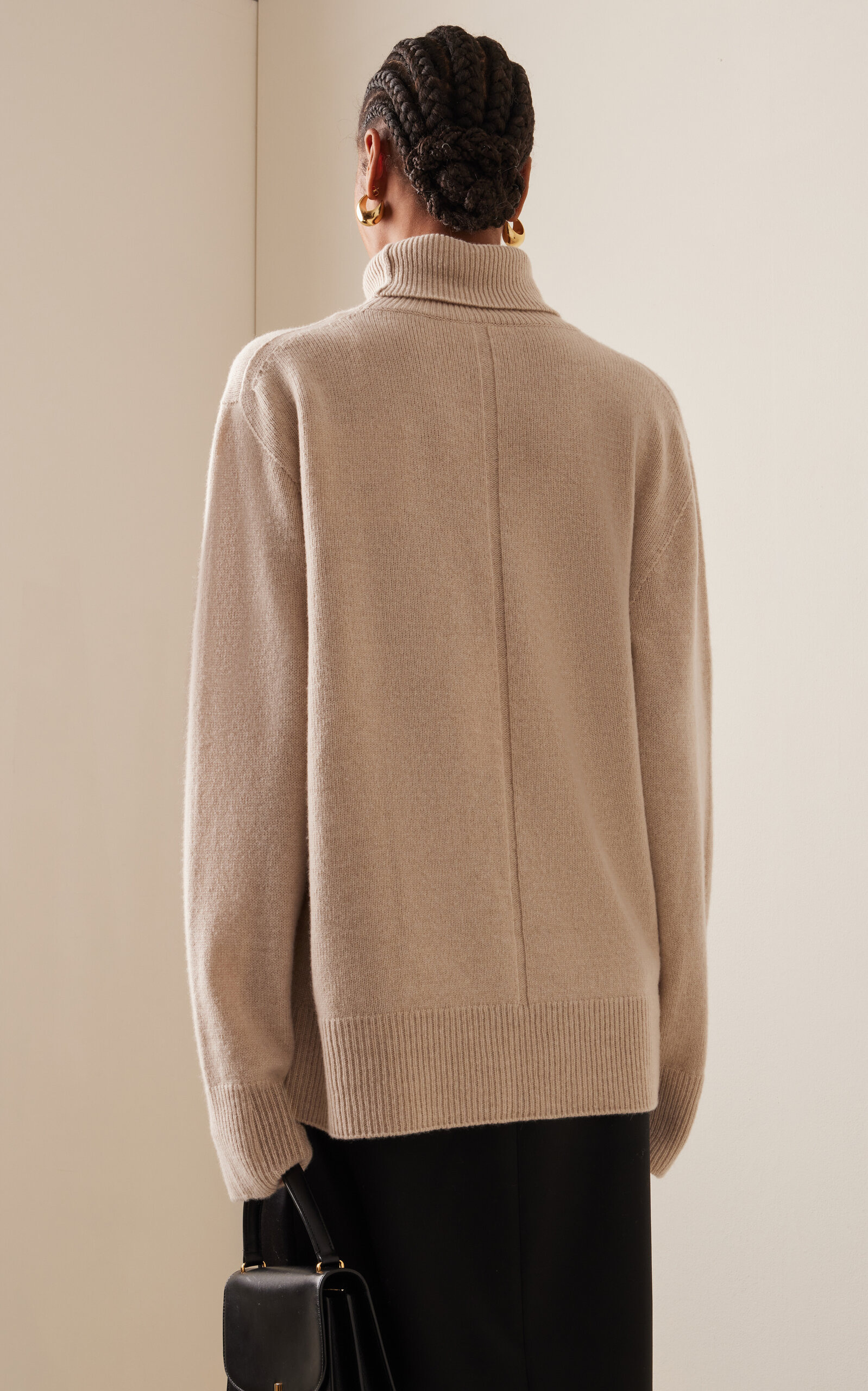 Stepny Oversized Wool-Cashmere Turtleneck Sweater neutral - 4