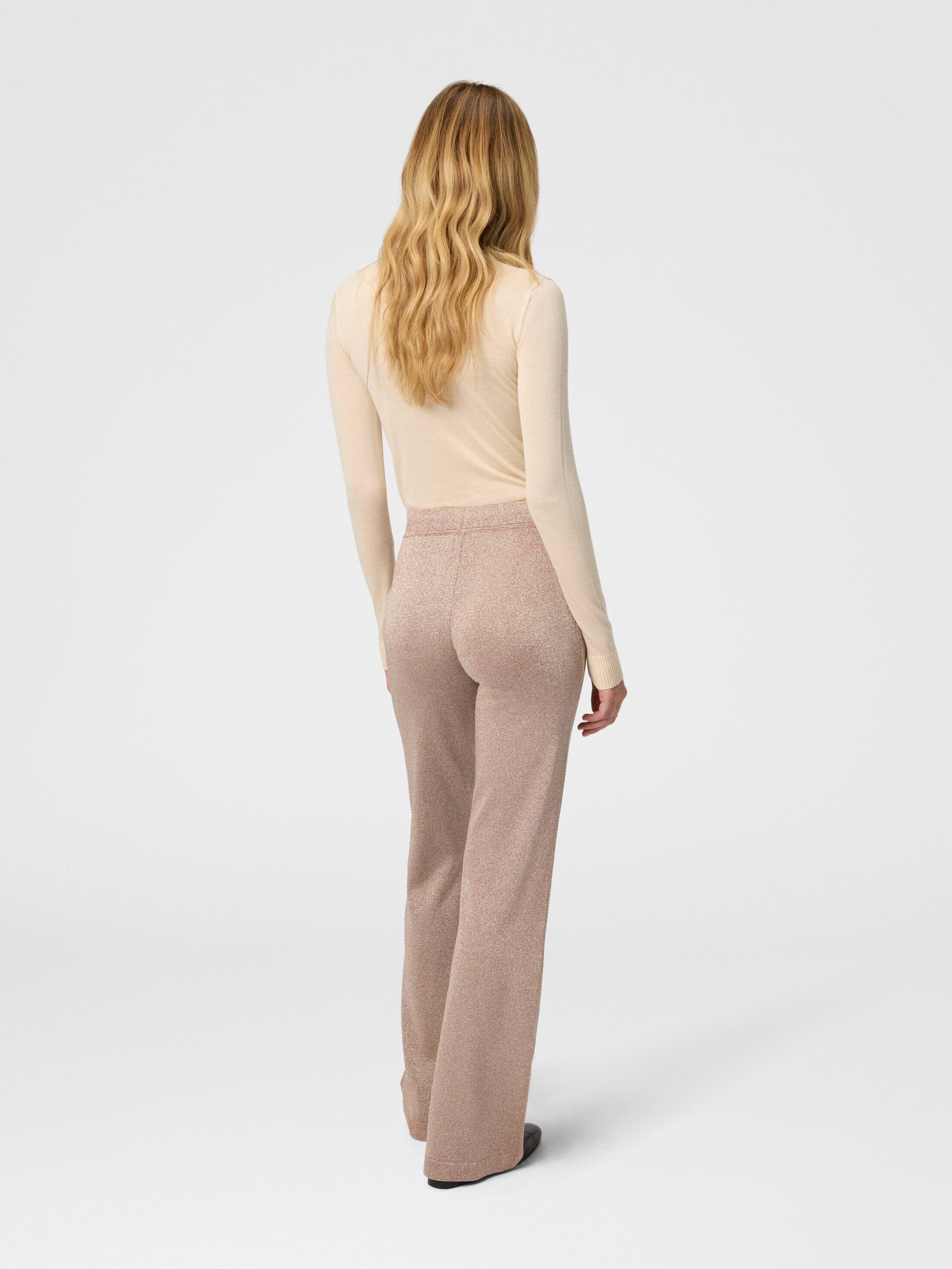 Missoni Straight Long Pants In Lamé in Pink Lamé at Nordstrom - 3