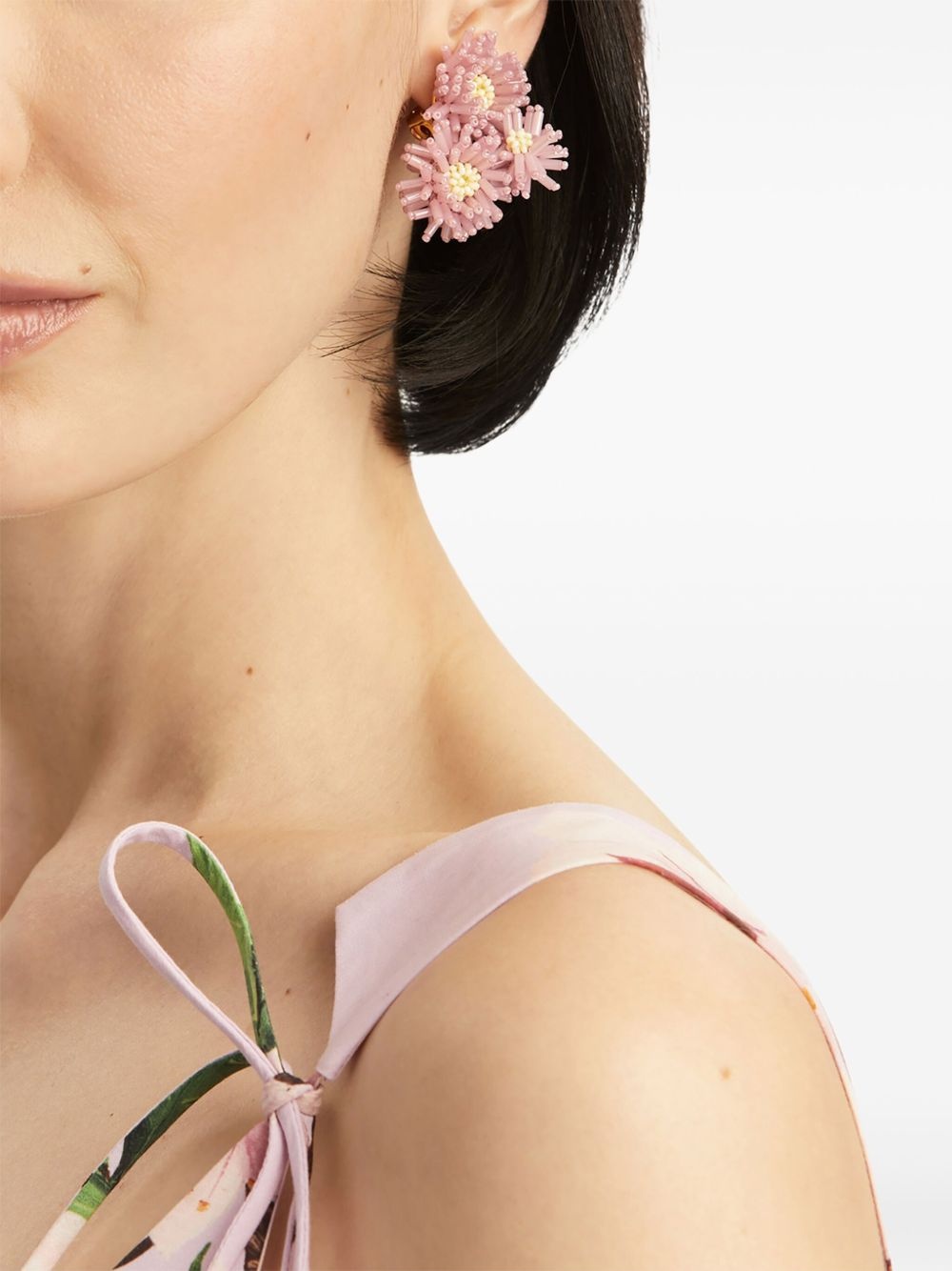 Pompom Flower earrings - 2