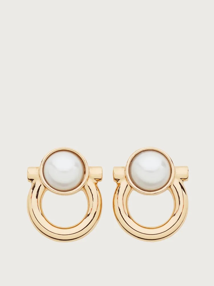 GANCINI EARRINGS WITH PEARLS - 1