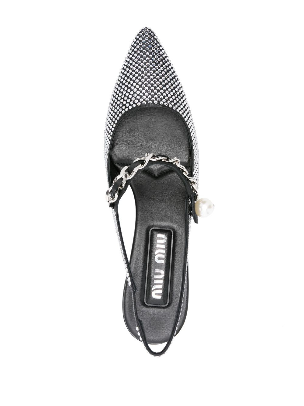rhinestone-embellished pointed-toe pumps - 4