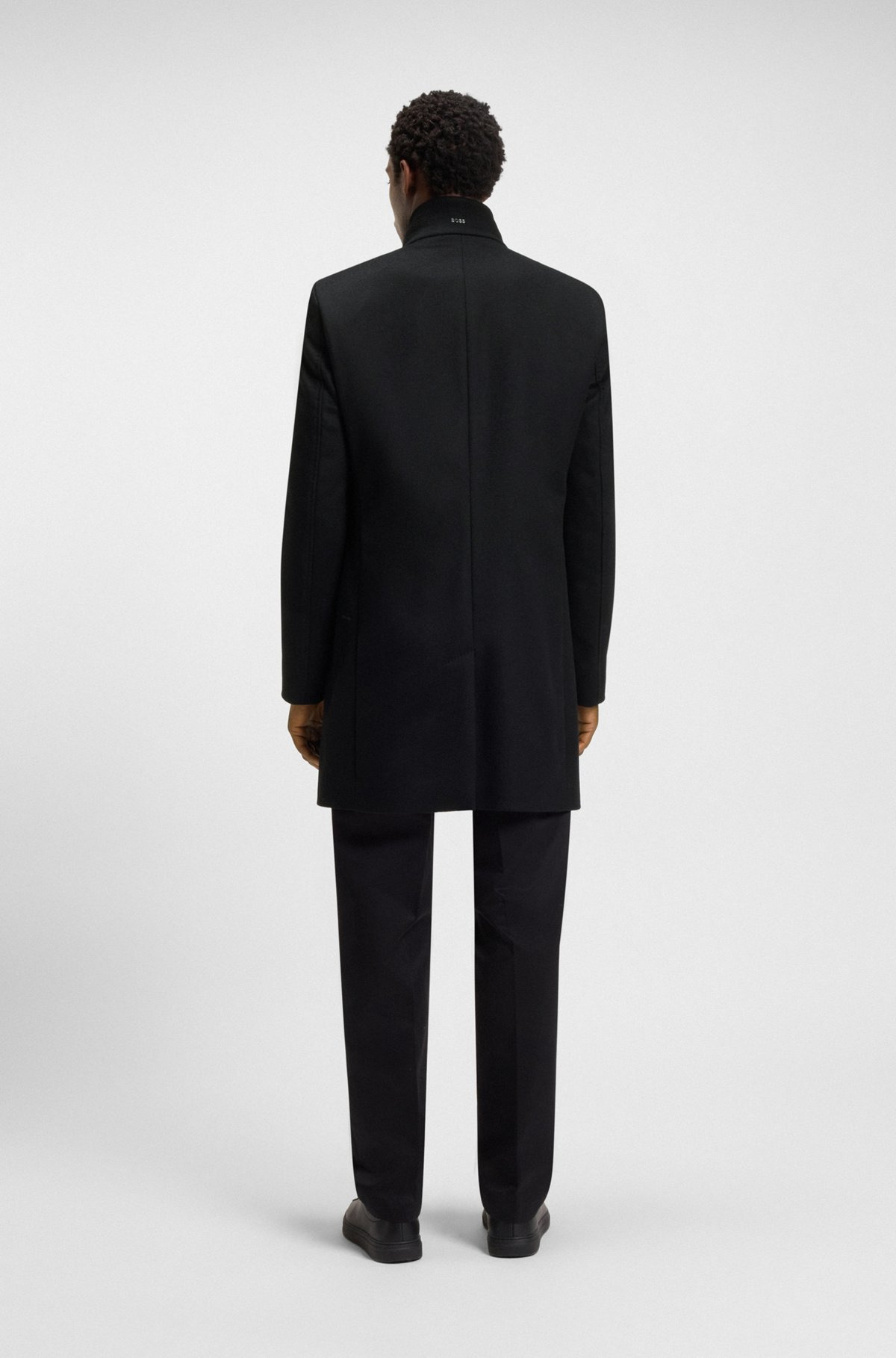 SLIM-FIT COAT IN WOOL AND CASHMERE - 5