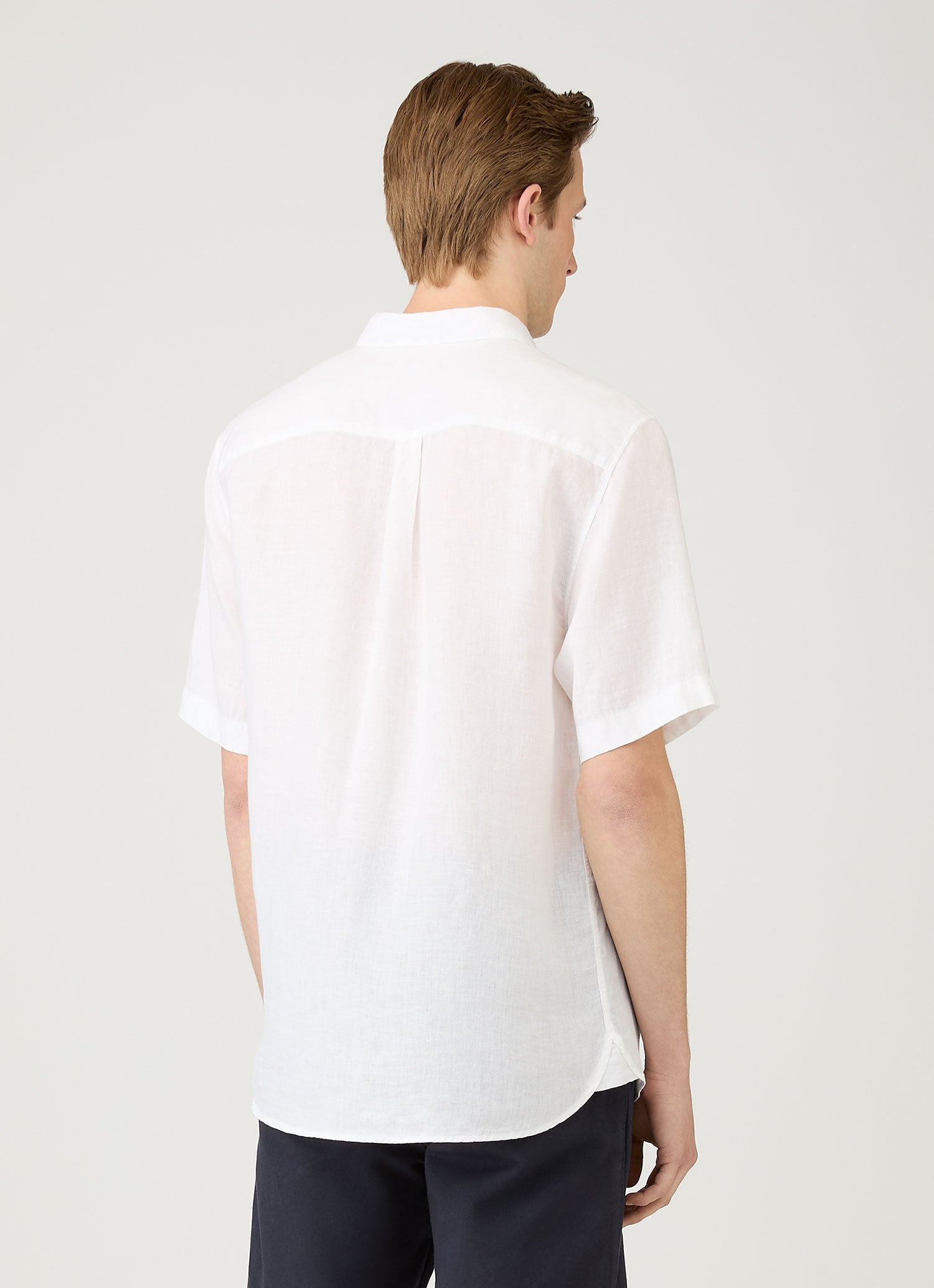 Short Sleeve Linen Shirt - 5