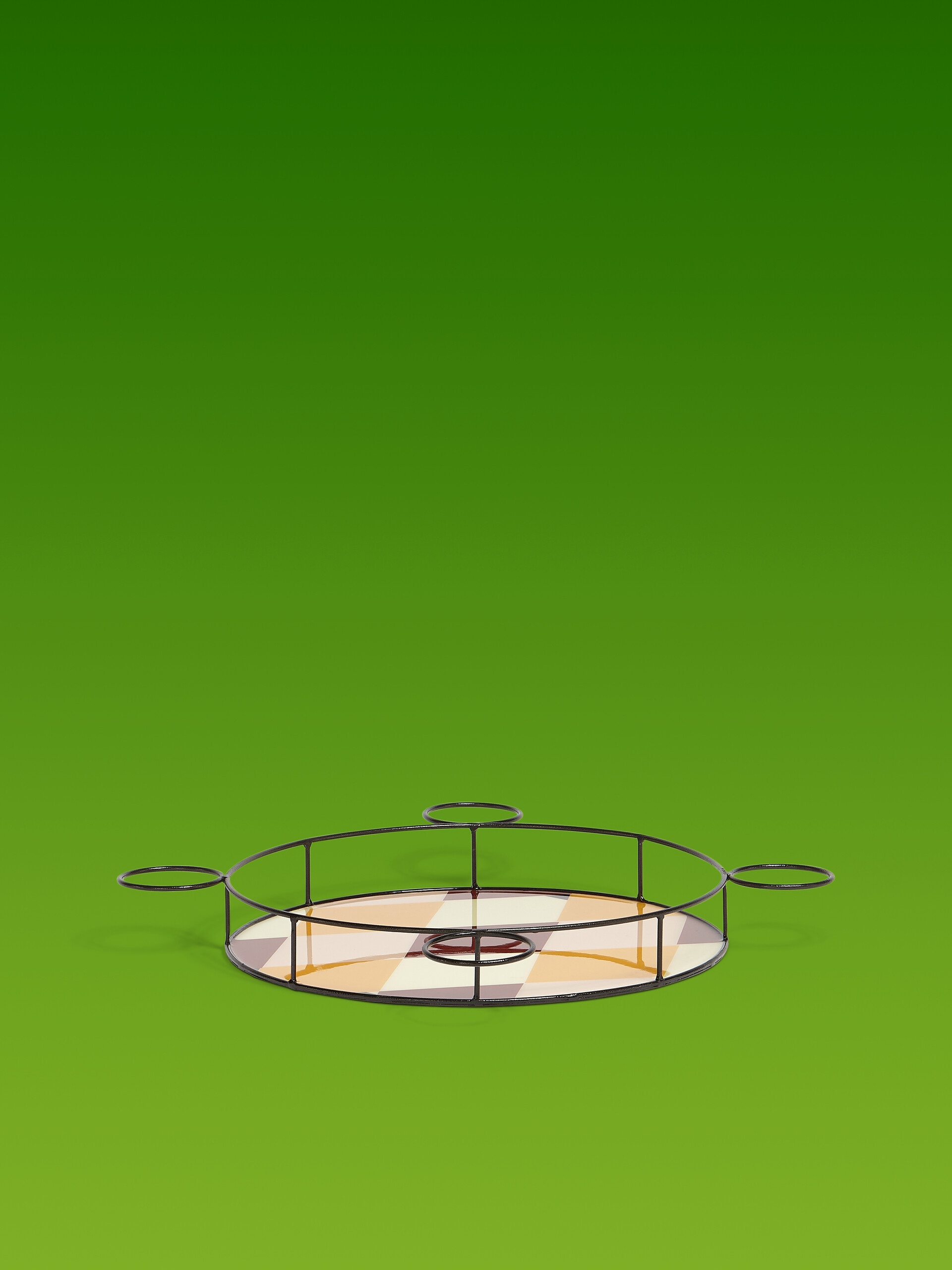 MARNI MARKET ROUND TRAY IN IRON AND RESIN - 1