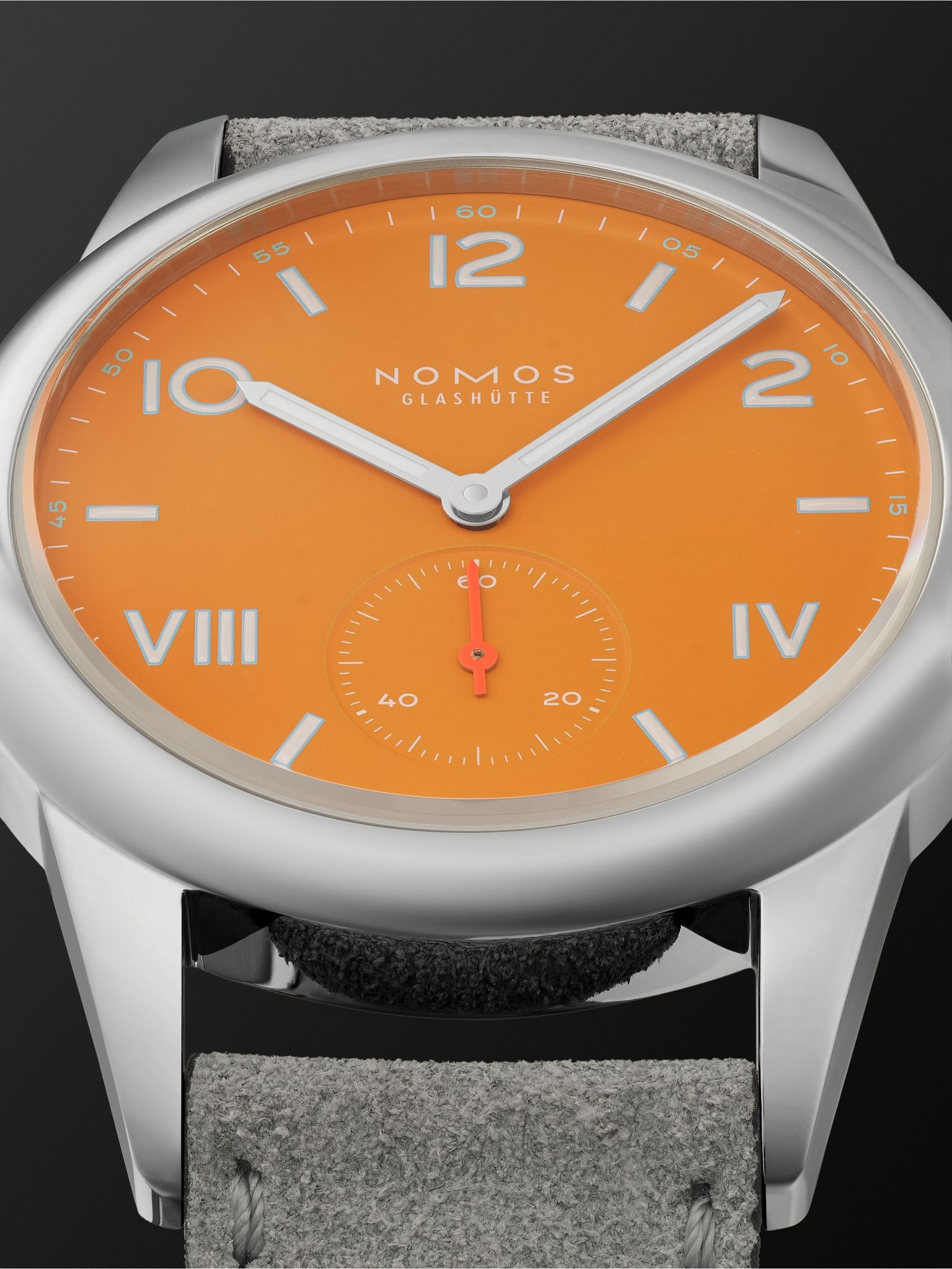 Club Campus Hand-Wound 36mm Stainless Steel and Leather Watch, Ref. No. 710 Orange - 5