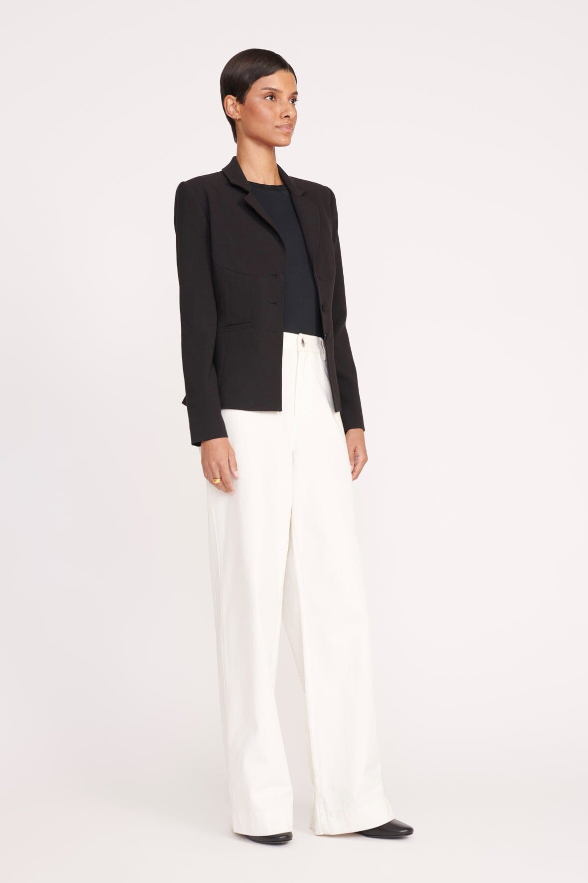 STAUD GRAYSON PANT WHITE - 4