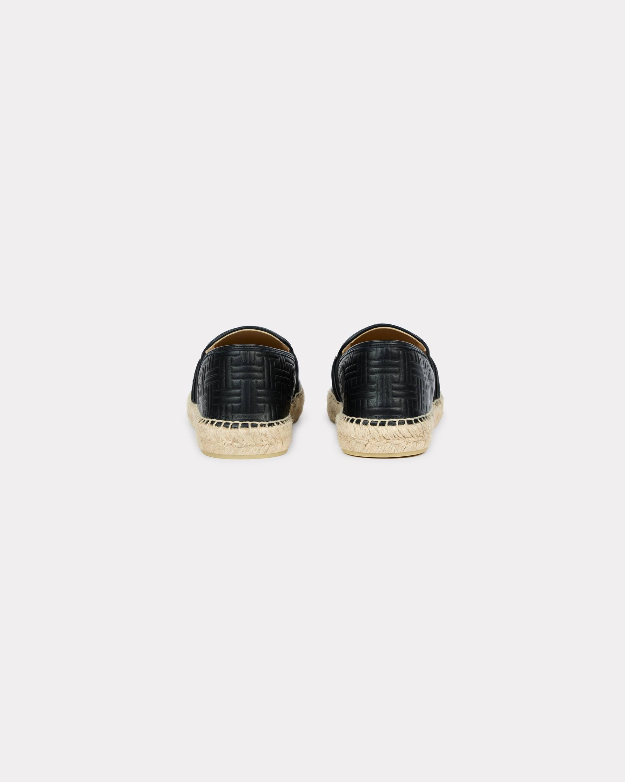 'KENZO Weave' debossed espadrilles in leather - 2