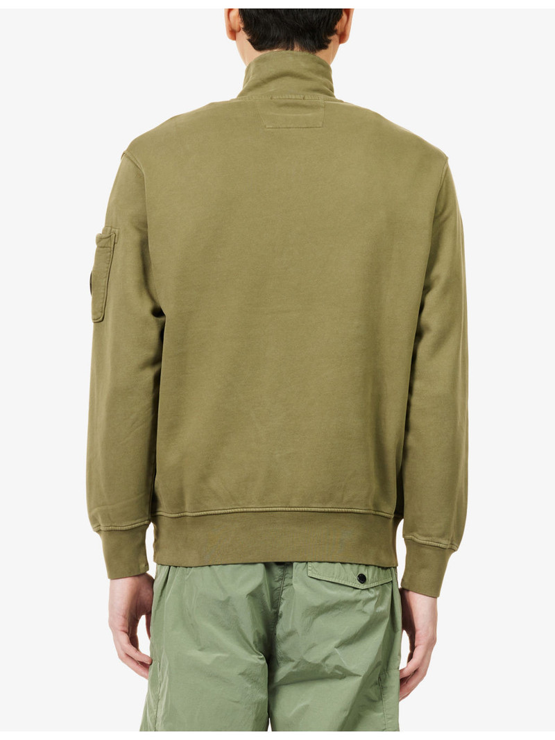 Half-Zip Long-Sleeve Cotton-Jersey Sweatshirt 4