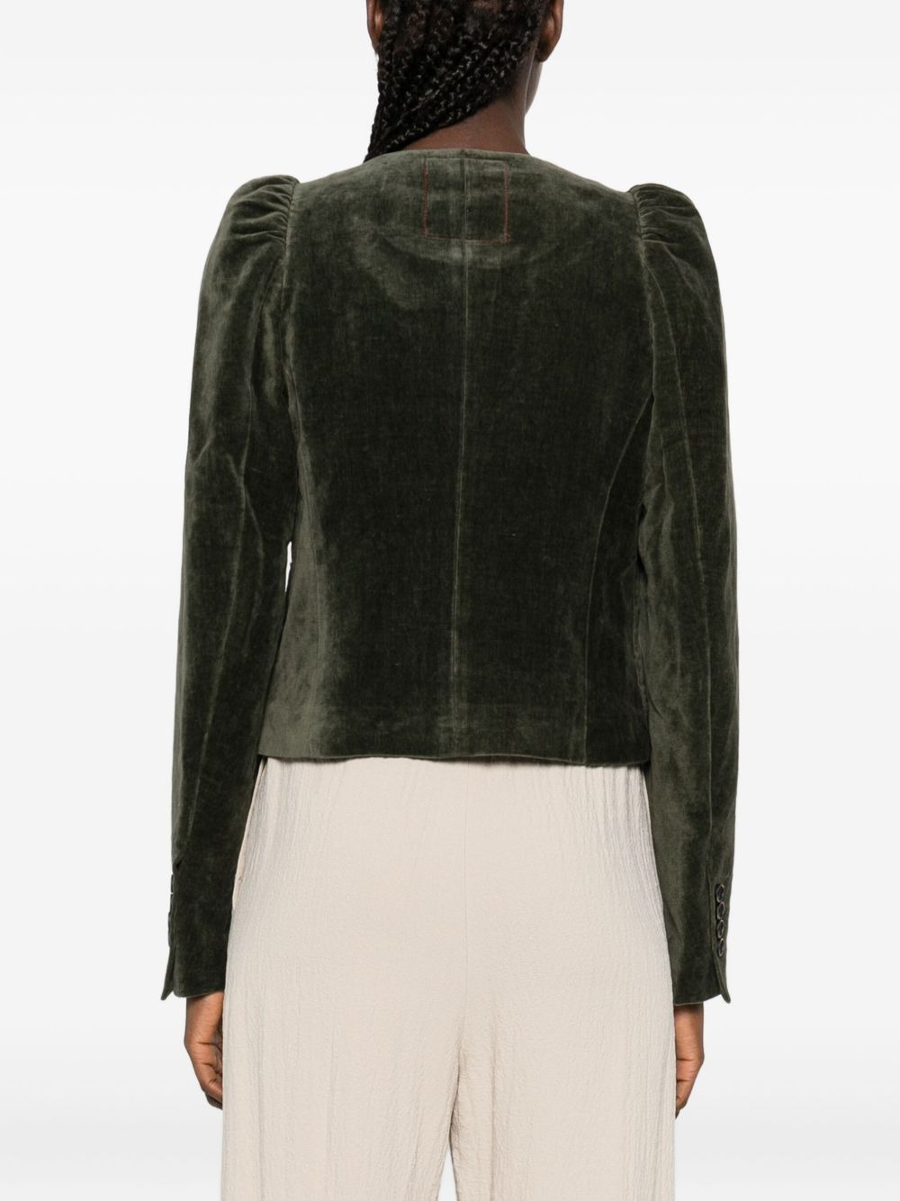 long-sleeves velvet jacket - 4