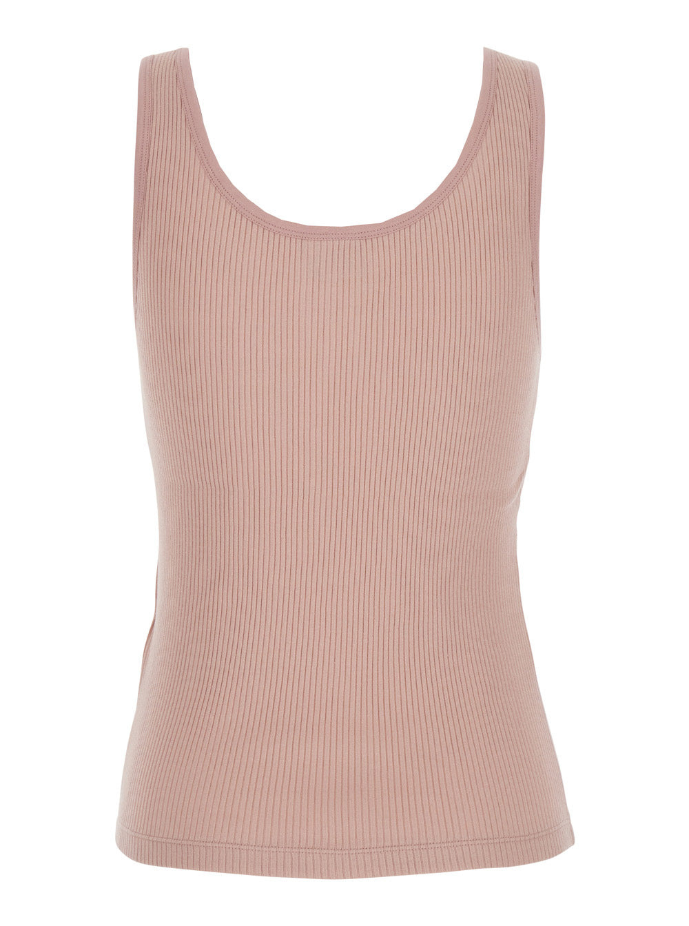 Chloé Women Pink Sleeveless Top With Logo Embroidery On The Front In Cotton Woman - 2