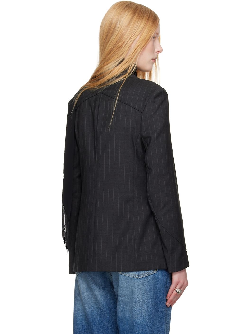 WORK SHOP Emporio Armani Gray Icona Blazer - 3