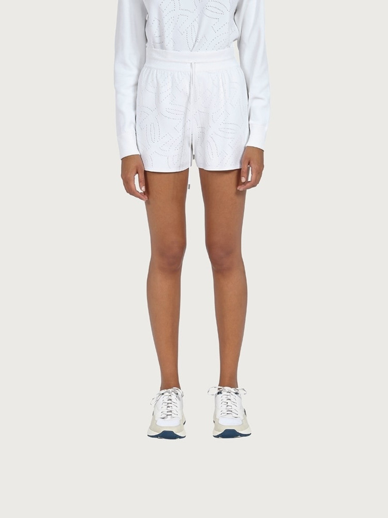 FERRAGAMO PERFORATED SHORTS outlook