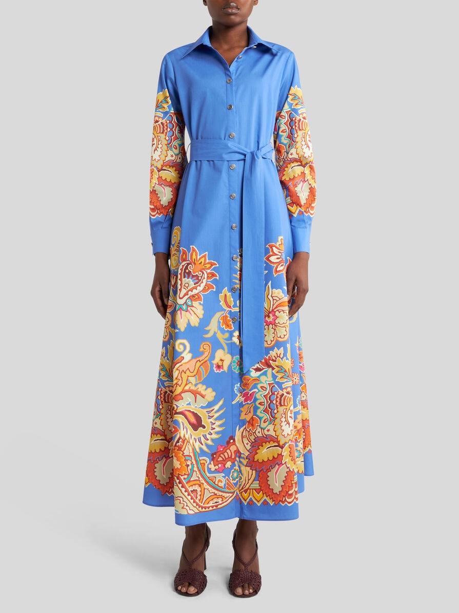 PRINTED POPLIN SHIRT DRESS - 3