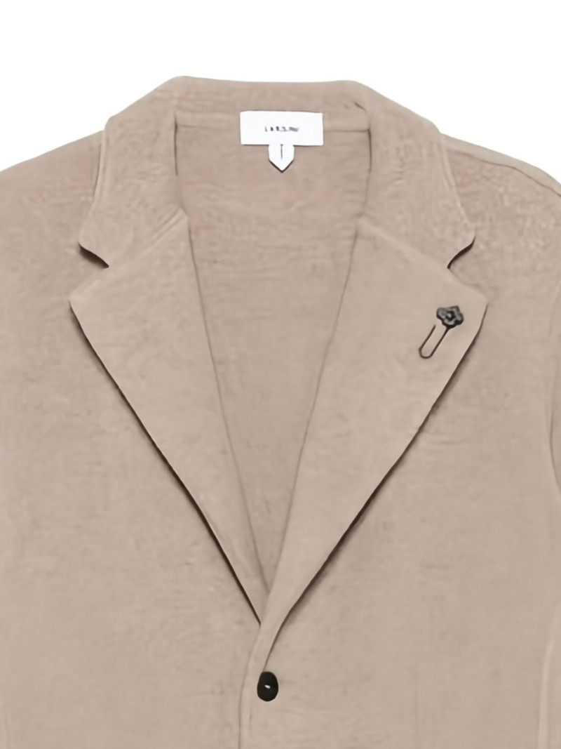 LARDINI single-breasted knitted jacket outlook