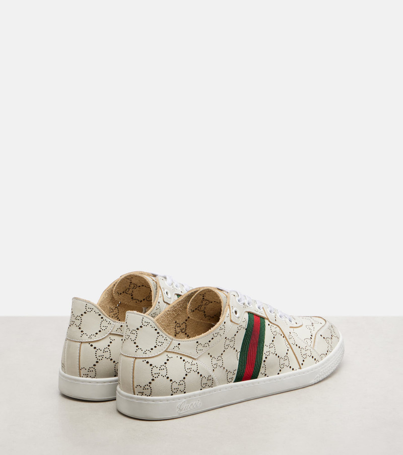 GUCCI GG Web Stripe leather sneakers outlook