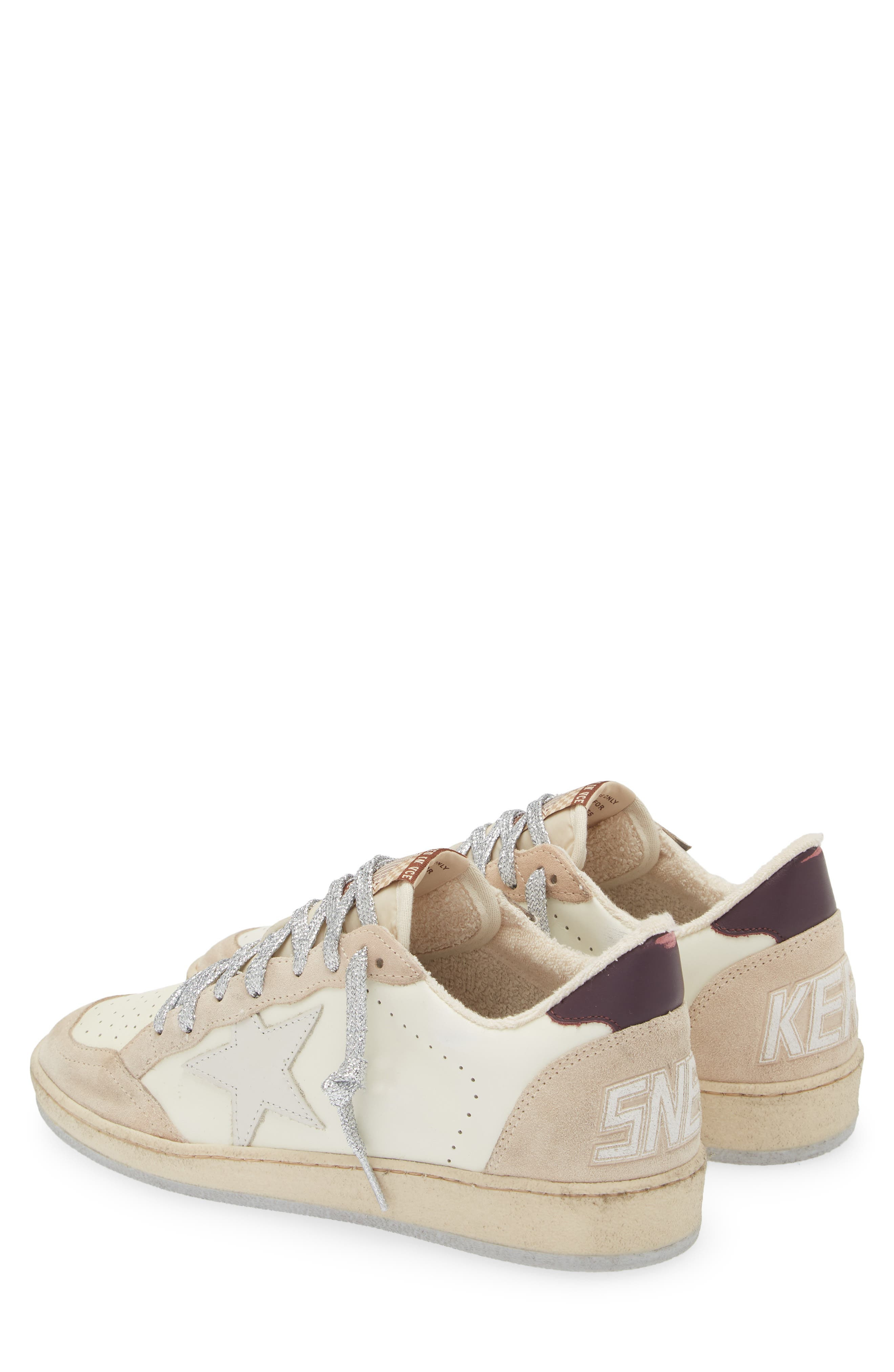 Golden Goose Ball Star Low Top Sneaker in White/Beige at Nordstrom - 3