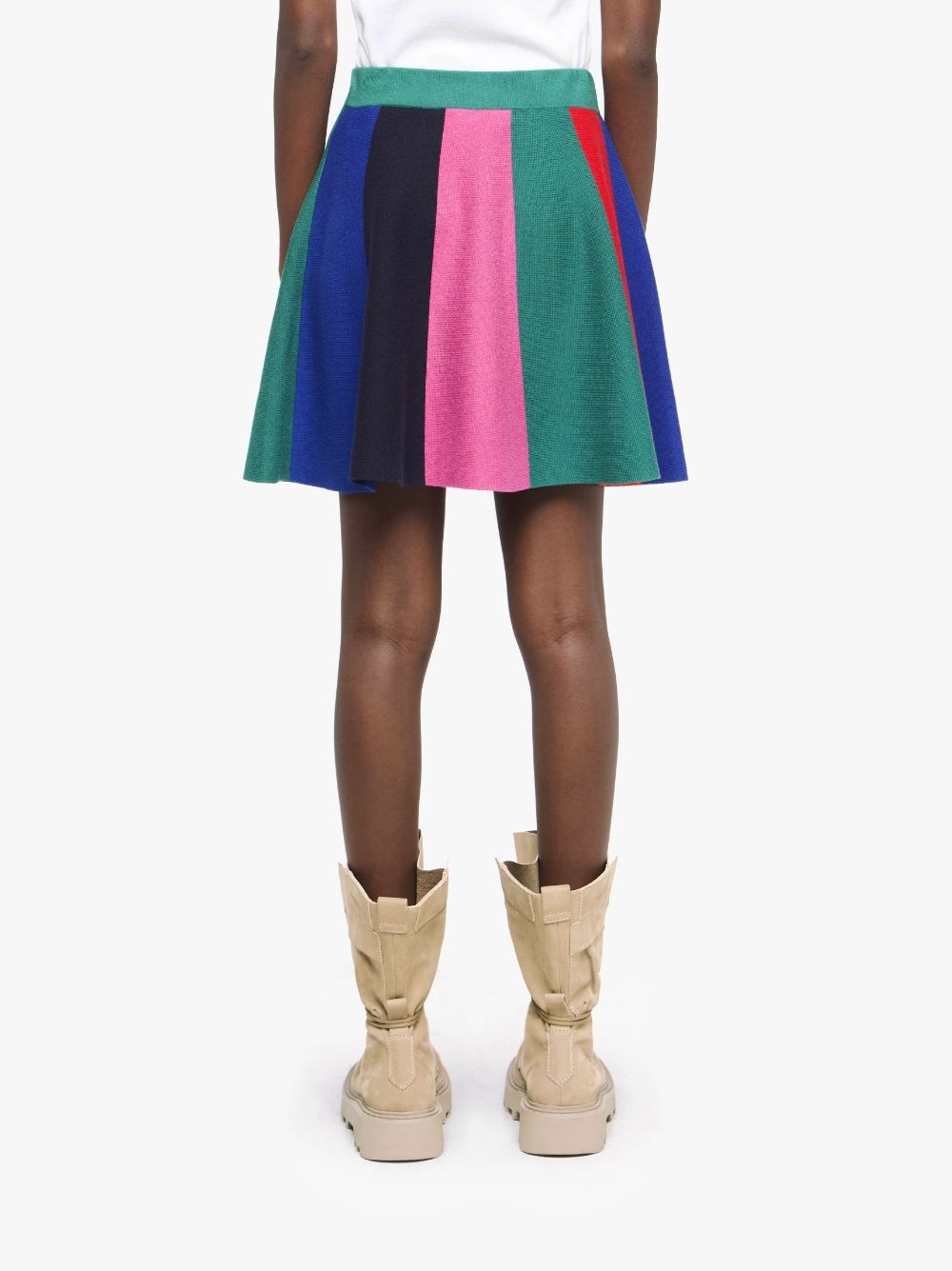 PANELLED SCARF-KNIT SKIRT - 3