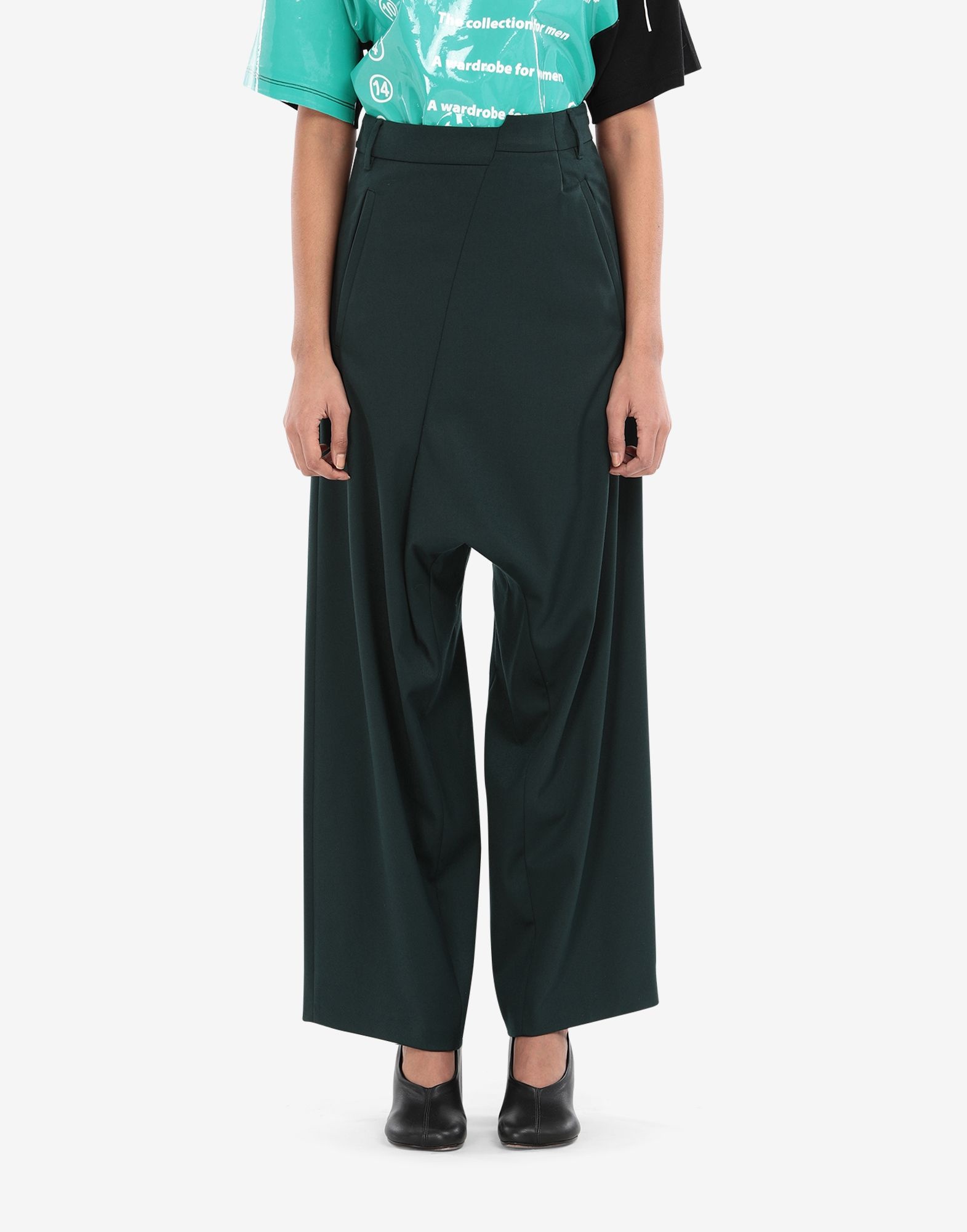 Asymmetrical hem trousers - 5