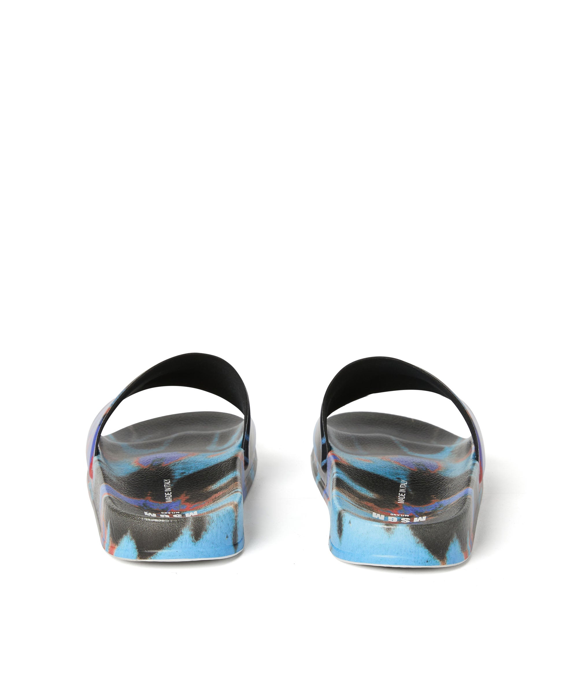 Tie dye pool slippers with MSGM micro logo - 3