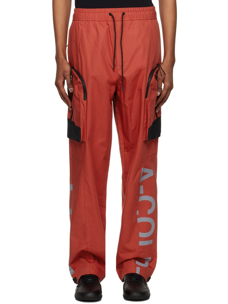 Red Overset Tech Cargo Pants 1