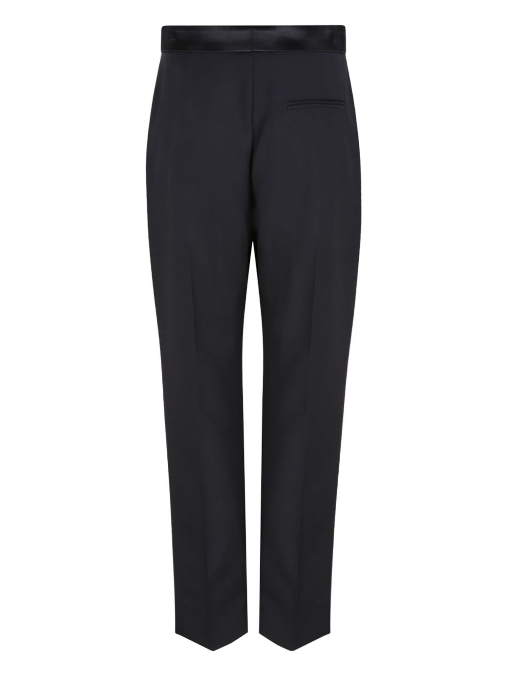 satin-waistband wool trousers - 2