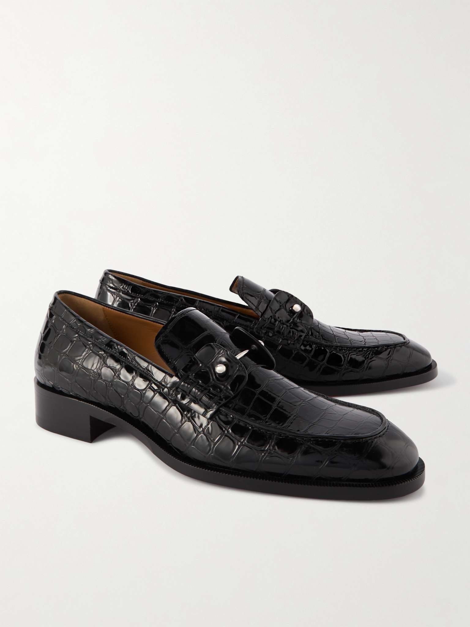 Chambelimoc Croc-Effect Patent-Leather Loafers - 4