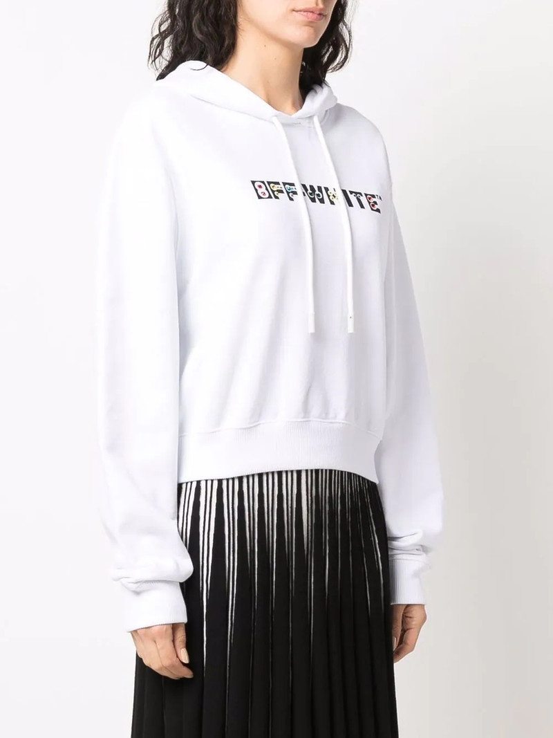 rhinestone-embellished logo hoodie 3