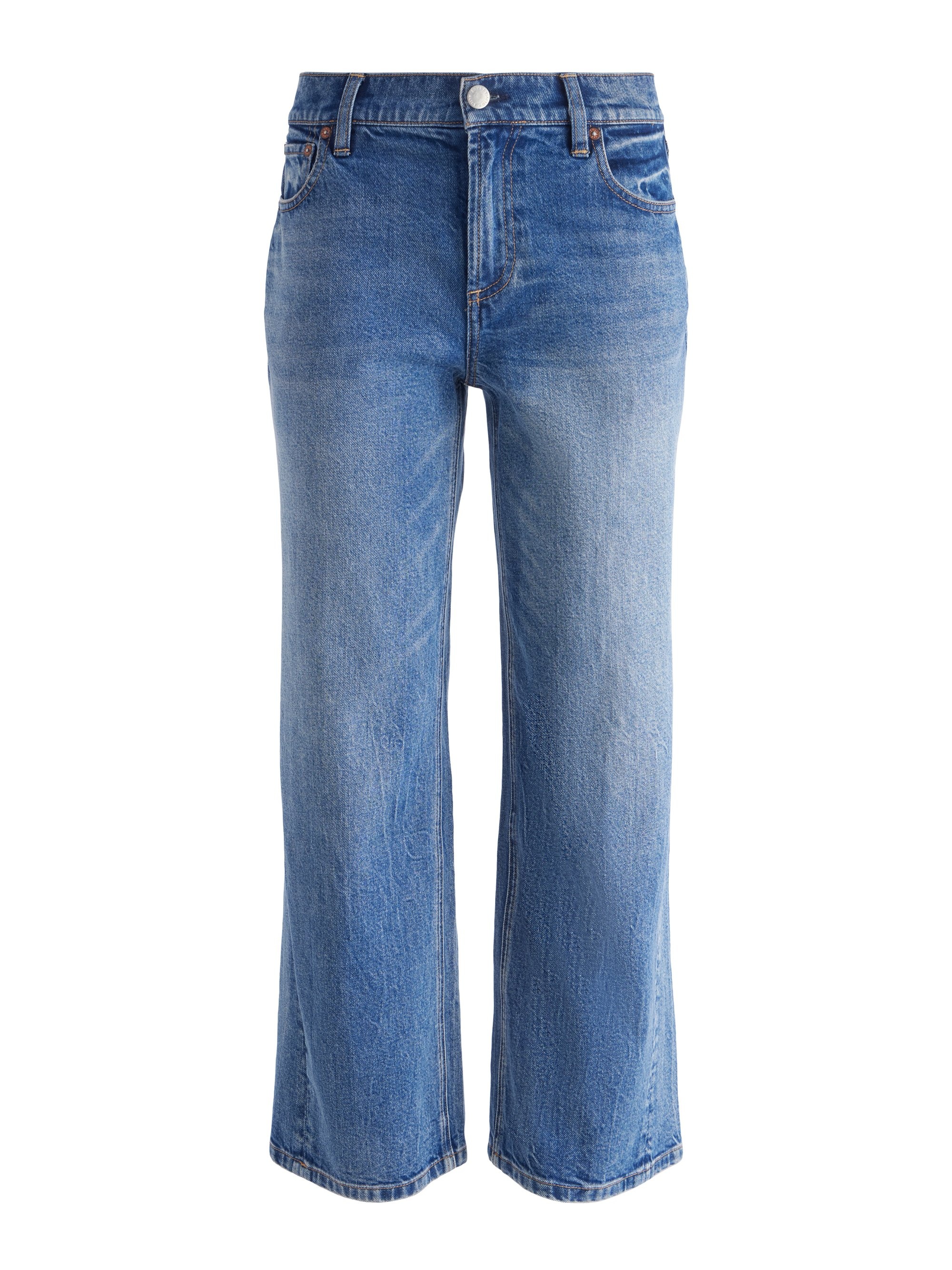 ERNIE CROPPED LOW RISE BUCKLE BACK BAGGY JEAN - 1