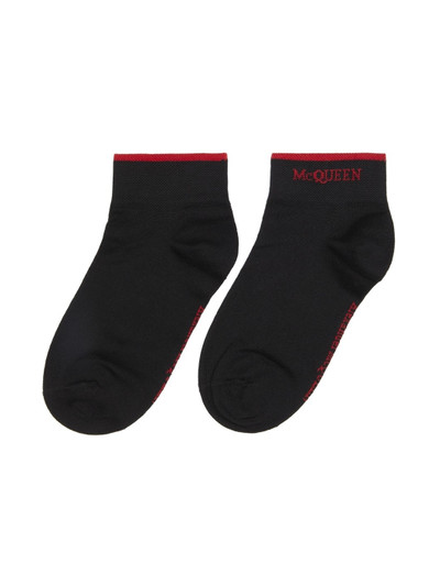 Alexander McQueen Logo Cotton Ankle Socks outlook