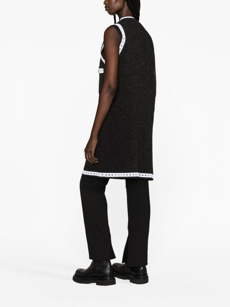 V-neck contrasting-border cardigan 3