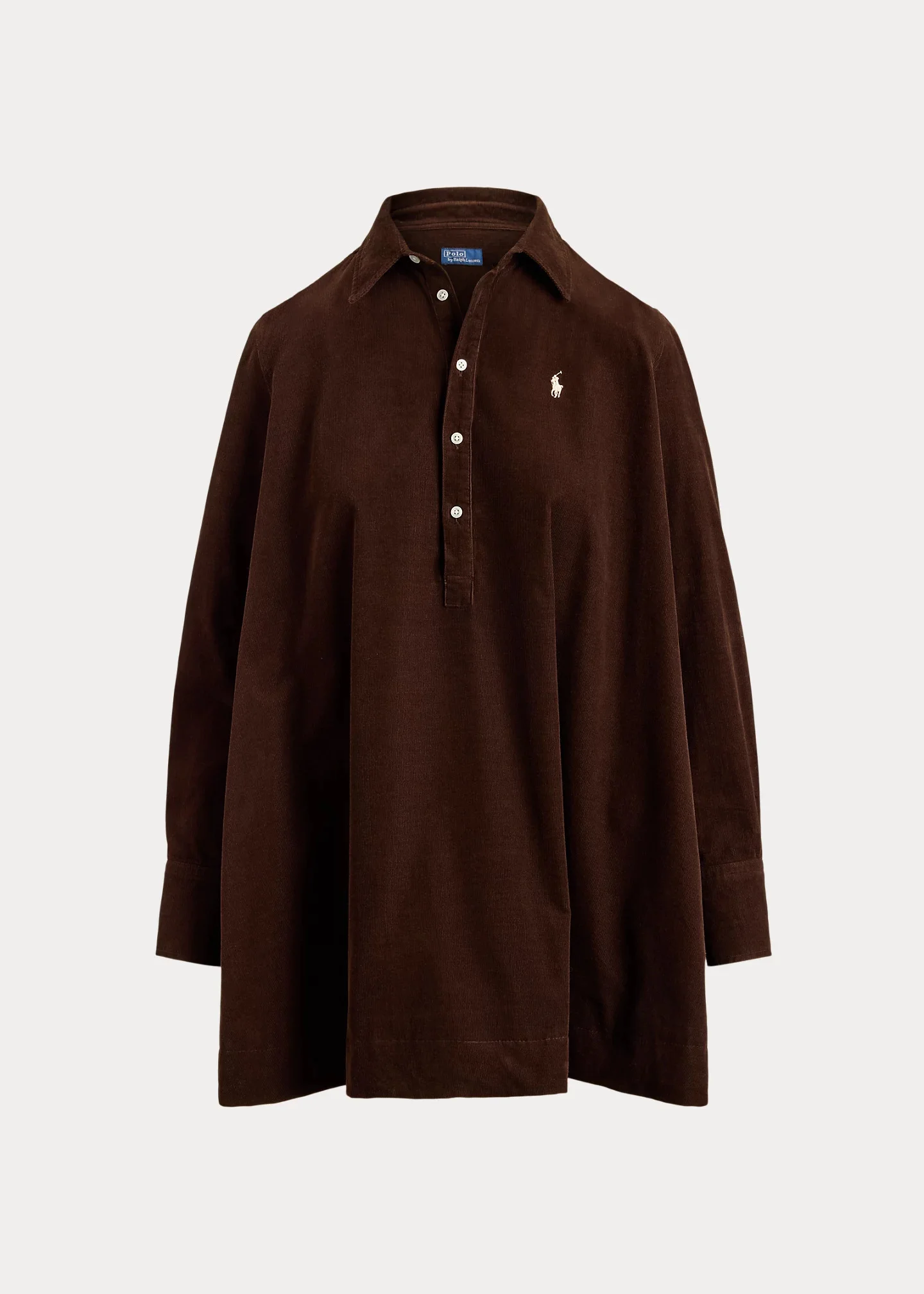 Corduroy Pleated Shirtdress - 1