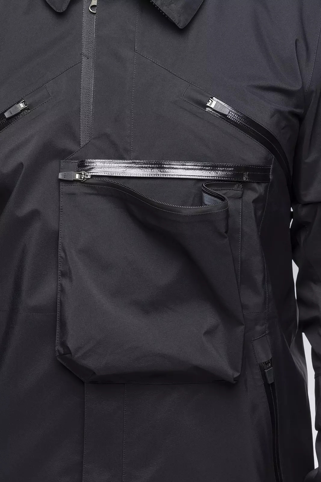 J1A-GTKR-BKS KR EX 3L Gore-Tex® Pro Interops Jacket Black with size 5 WR zippers in gloss black - 24