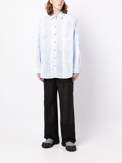 GmbH semi-sheer plaid cotton shirt outlook