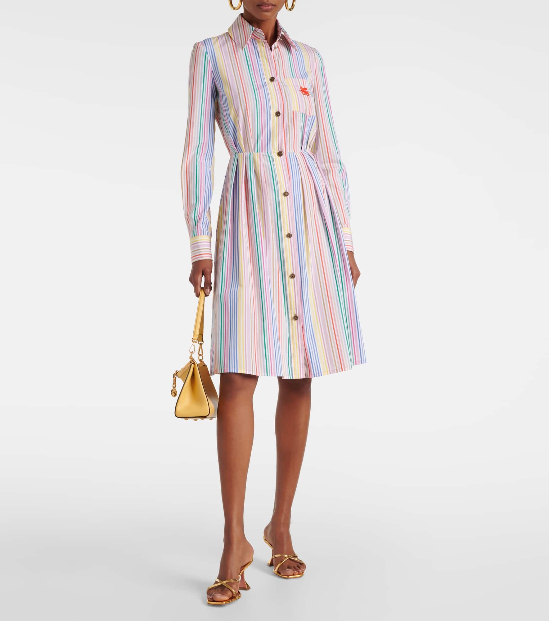 Striped cotton shirt dress - 2