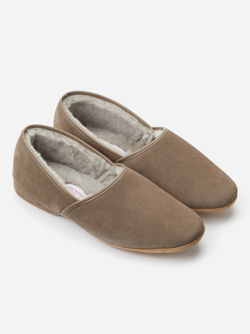 Men's Slippers Crawford Suede Sheepskin Beige - 1