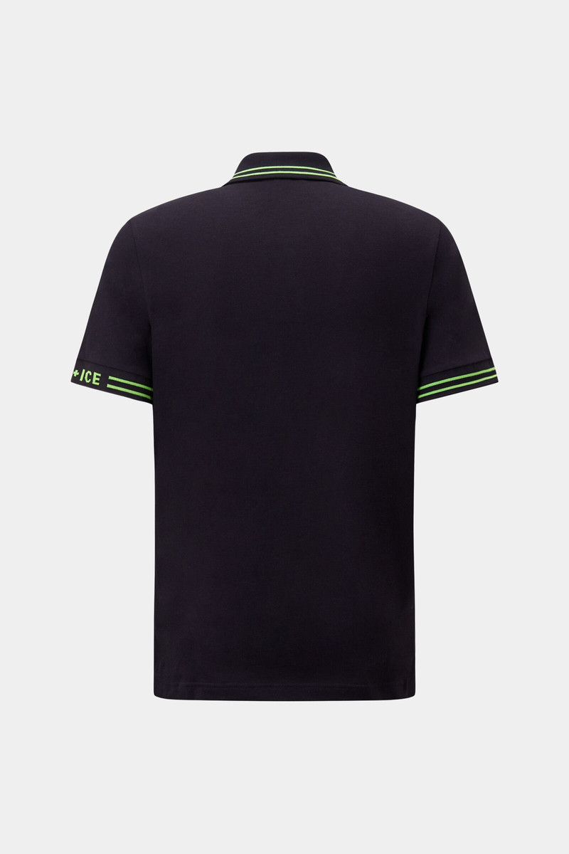 BOGNER Arjan polo shirt in Dark blue/lime outlook