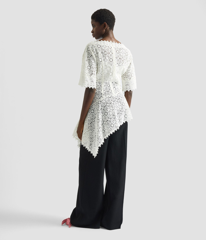 GUIPURE LACE SHORT SLEEVE BLOUSE 4