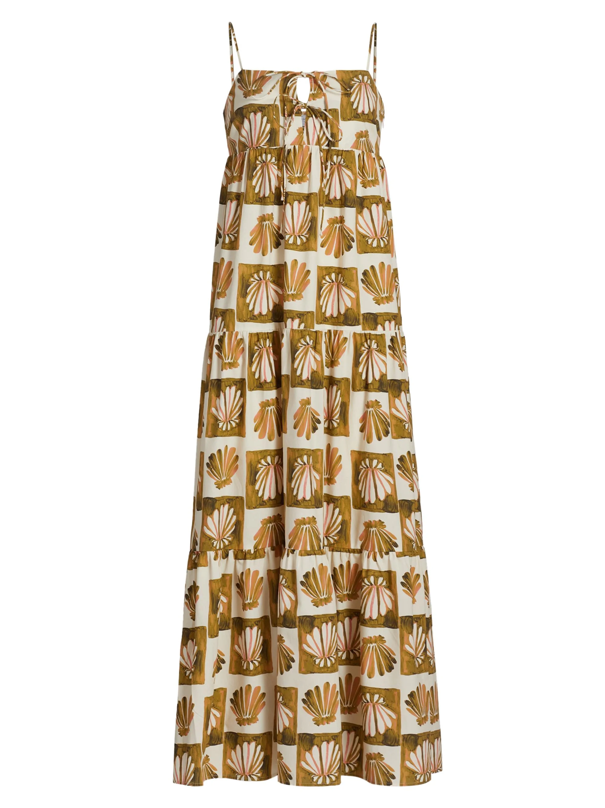 Women's Mica Shell Maxi Dress - Checkered Shells - 1