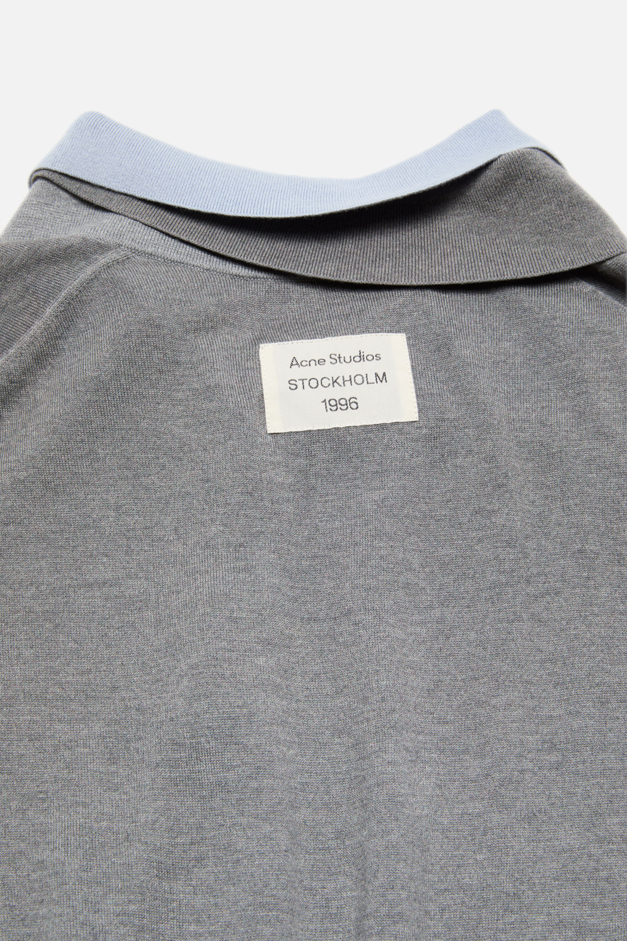 Layered silk jumper - Sky blue/light grey melange - 5