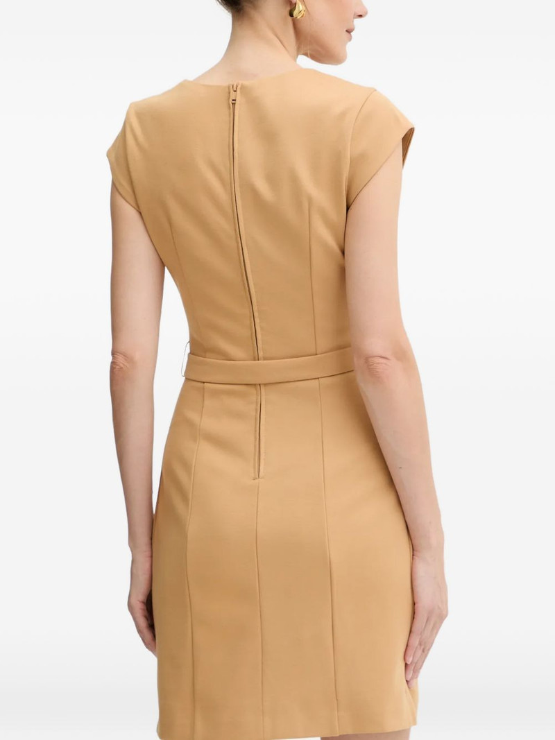 belted V-neck mini dress 3