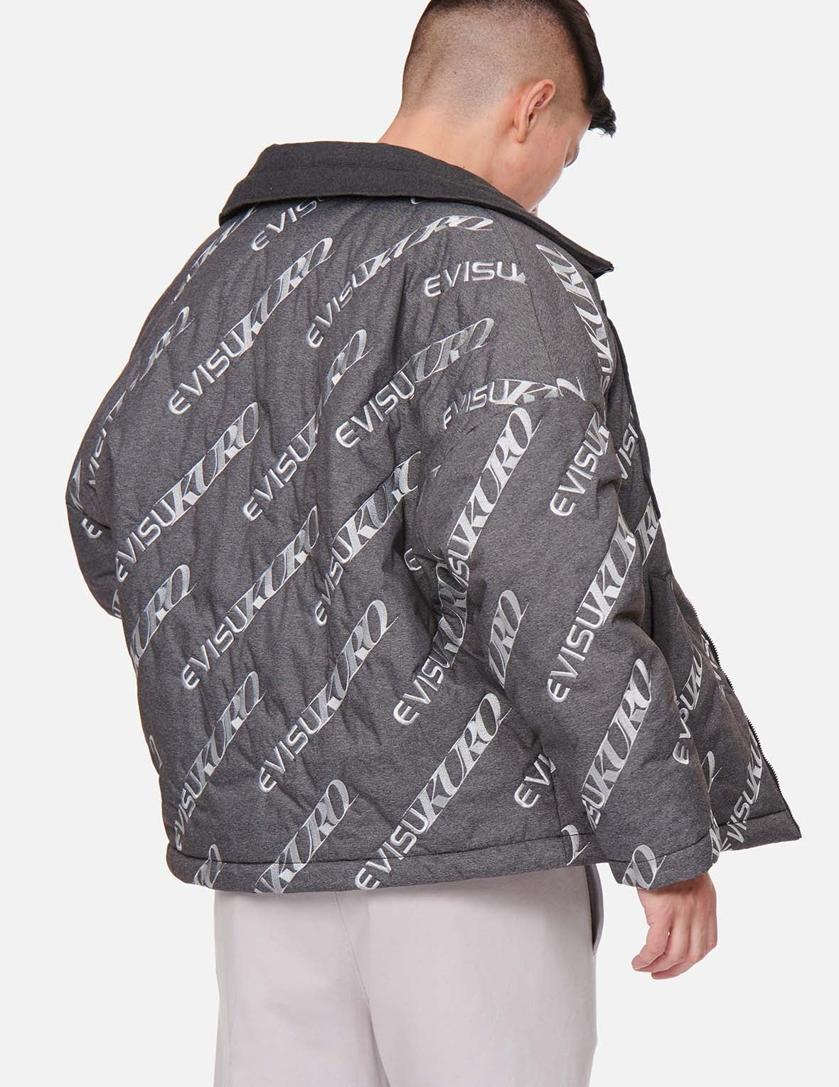 Allover Logo Embroidered Padded Jacket - 4