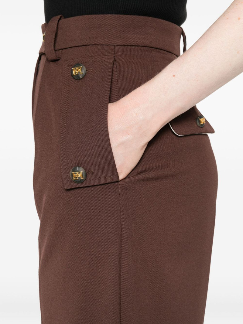 pleated button-detailed trousers 5