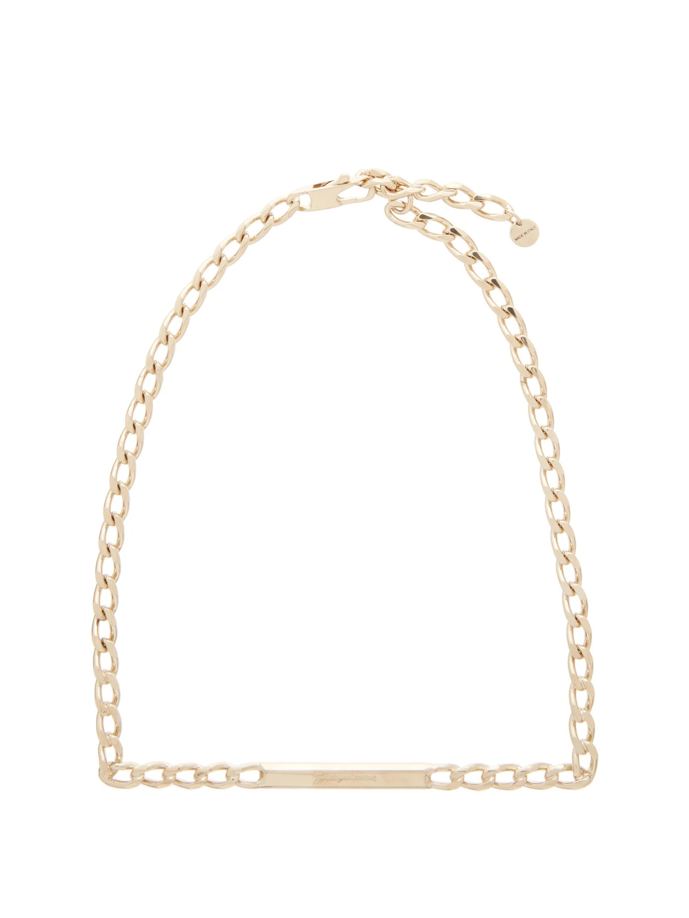 Logo-plaque chain necklace - 1