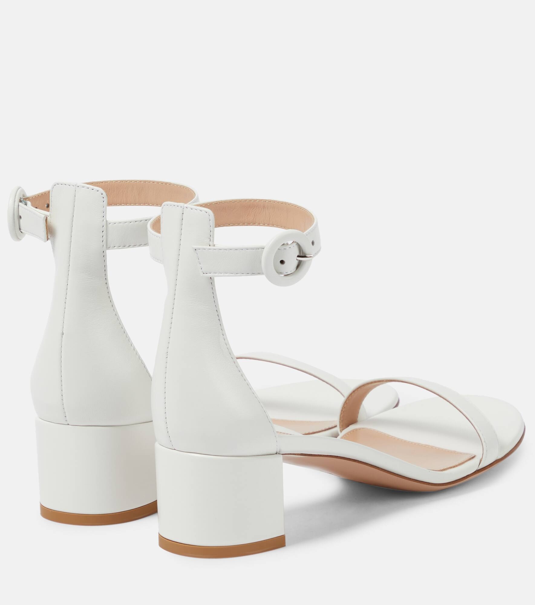 Gianvito Rossi Gaeta 45 leather sandals | mytheresa | REVERSIBLE