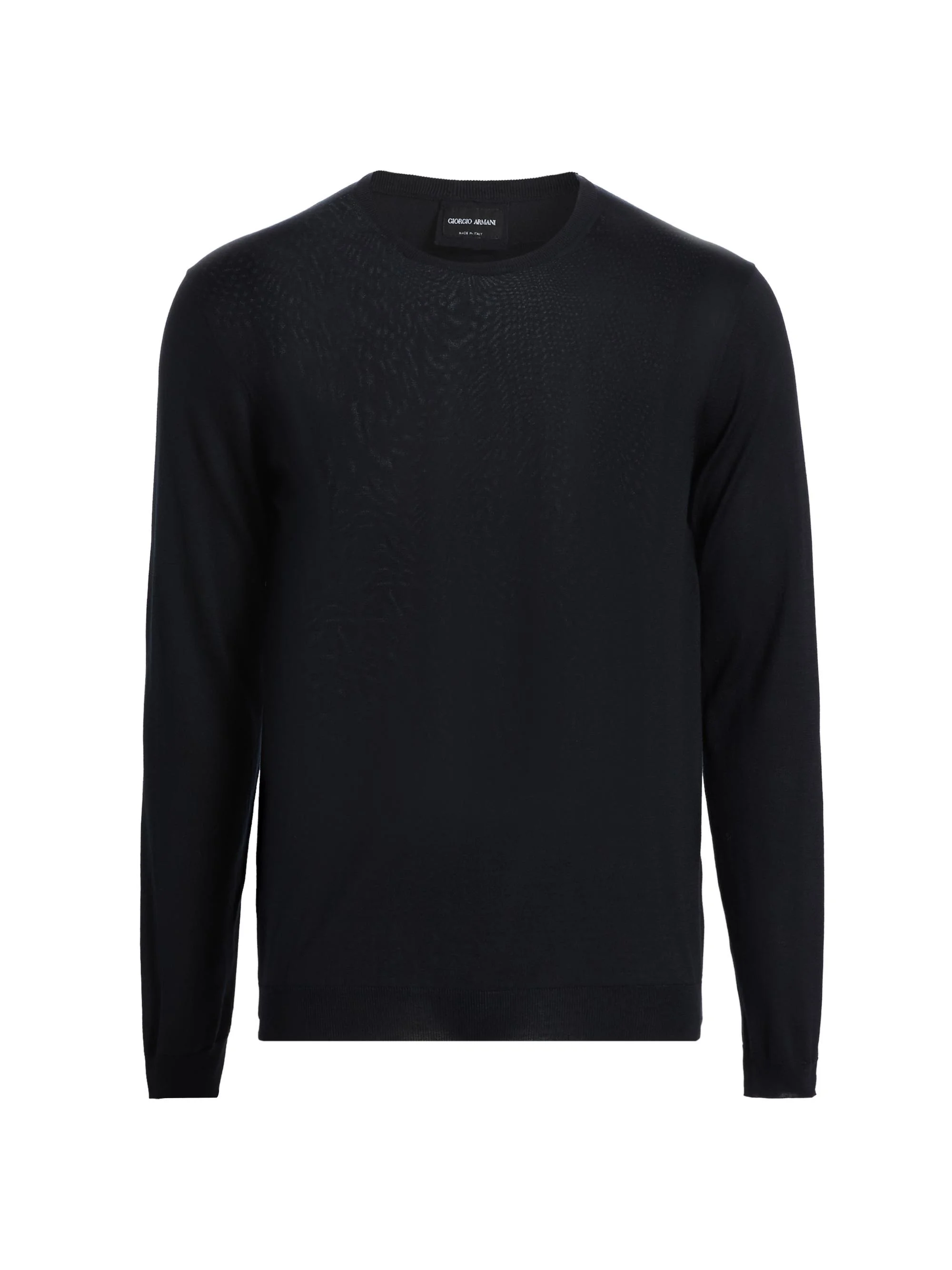 Men's Silk-Cotton Knit Crewneck Sweater - Blue - 1