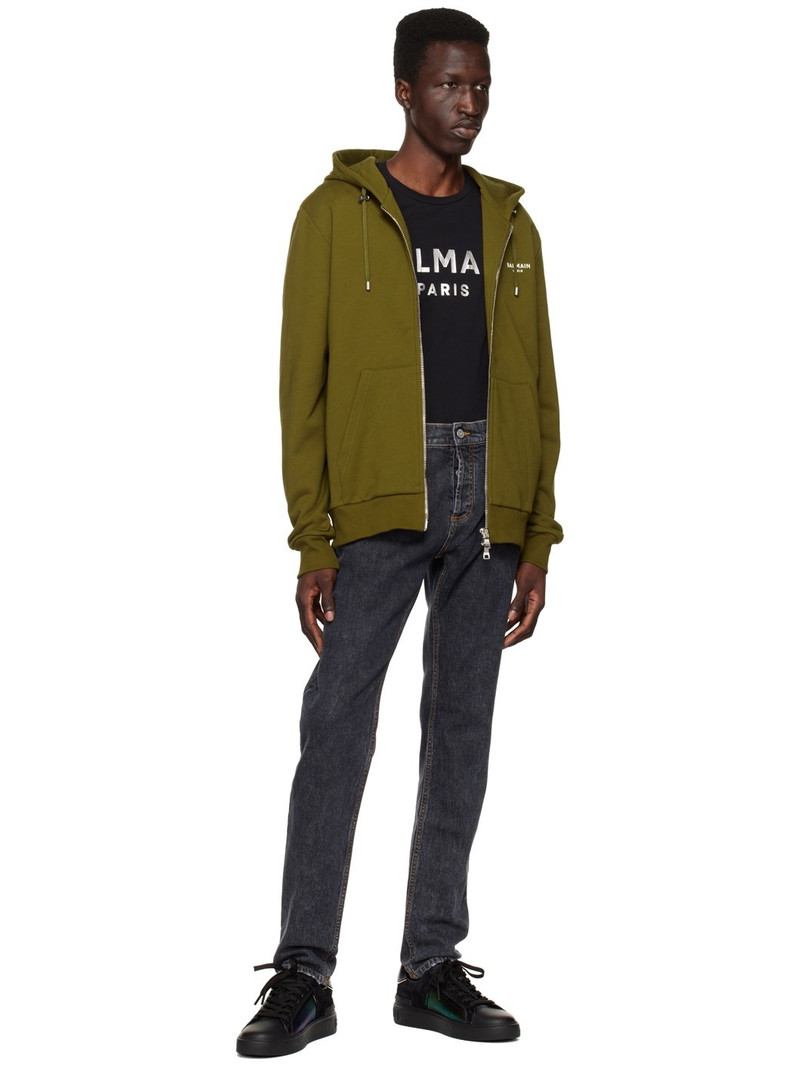 Balmain Black Distressed Jeans outlook